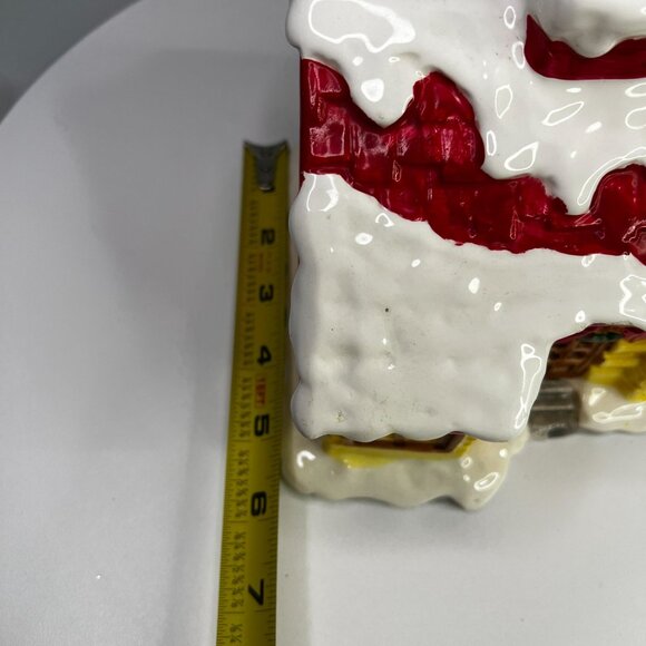 Small Log Cabin Christmas Village Lighted Building (No Box) - Picture 12 of 12